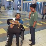 Saying goodbye as I leave for three months of therapy overseas.